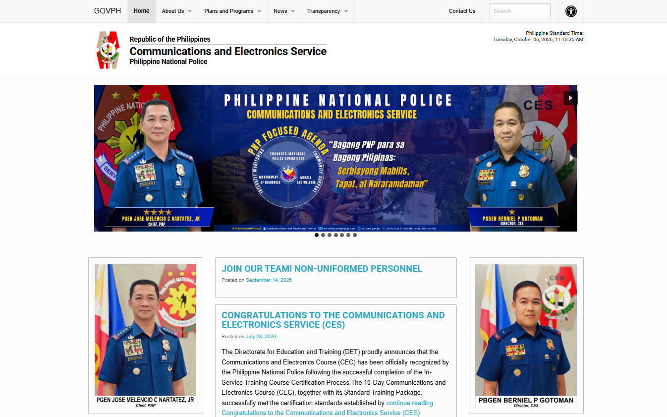 Communications and Electronics Service online resources